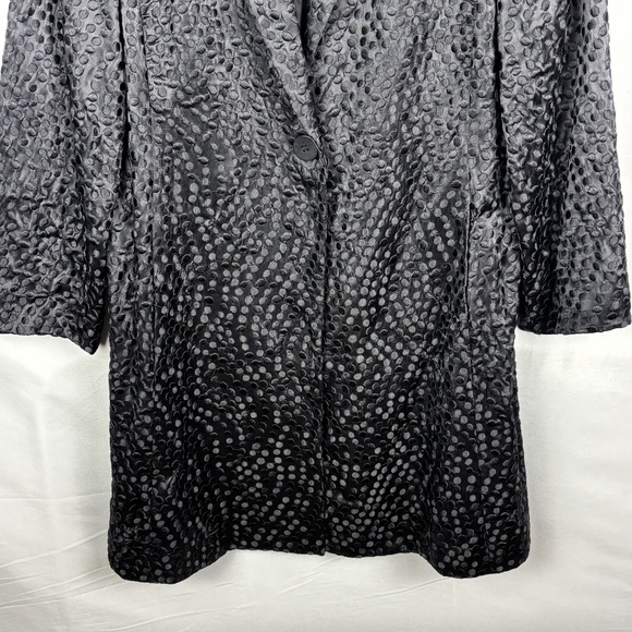 Eileen Fisher Embroidery Silk Long Jacket Sz PS Evening Formal Luxury Minimalist - Picture 3 of 12